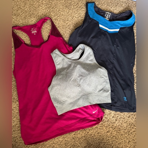Nike Tops - Bundle Lot Of Activewear Tops Women Size Small Tank Top Sports Bra Nike Wilson